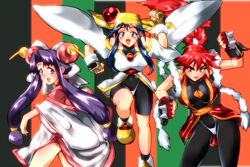 lime, cherry, and bloodberry (saber marionette j) drawn by azu_(azzz)