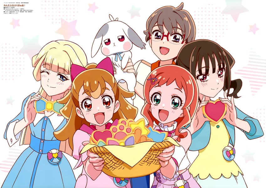 nekoyashiki yuki, inukai komugi, nekoyashiki mayu, inukai iroha, toyama satoru, and 1 more (precure and 2 more) drawn by tamegai_katsumi