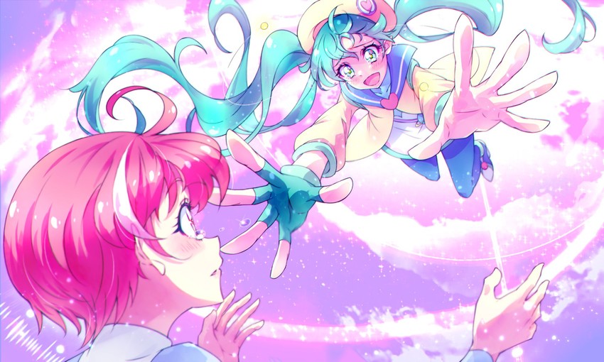 hagoromo lala and hoshina hikaru (precure and 1 more) drawn by kyoutsuugengo