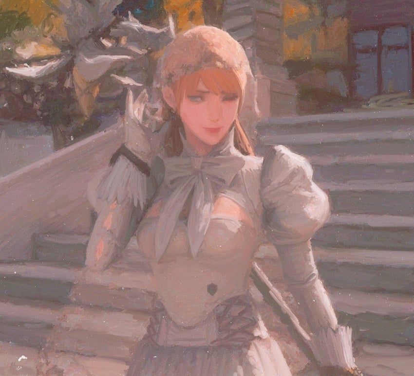 warrior of light and white mage (final fantasy and 1 more) drawn by 1693193543