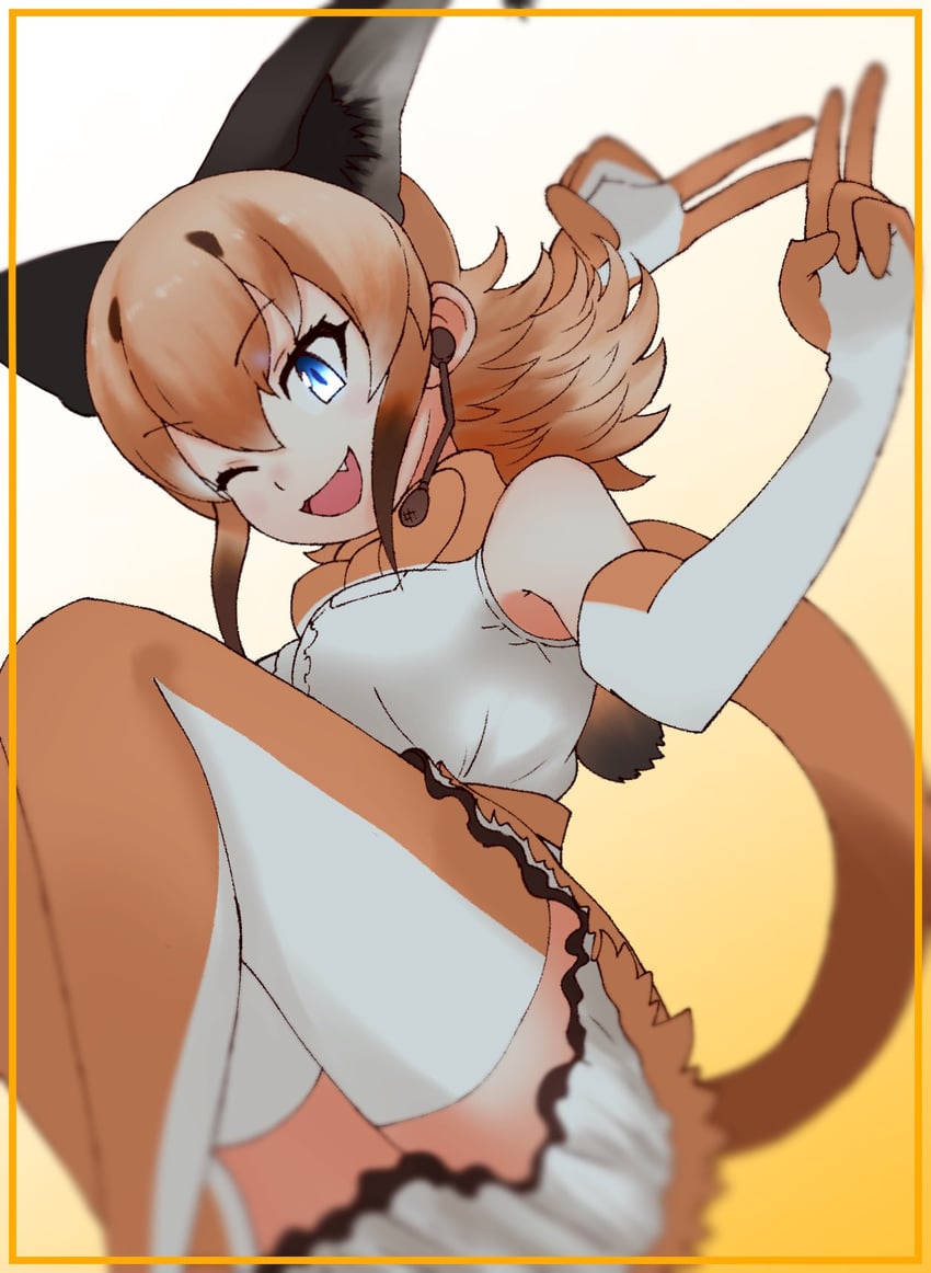 caracal (kemono friends and 1 more) drawn by cats_yone