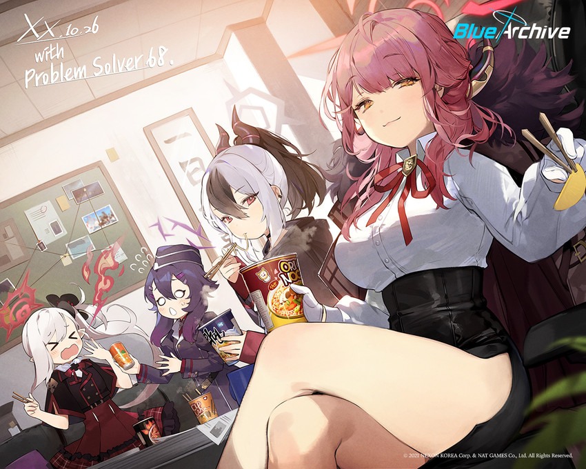 kayoko, aru, mutsuki, and haruka (blue archive) drawn by namyo