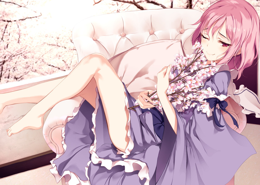 saigyouji yuyuko (touhou) drawn by eien_no_juu_nana-sai