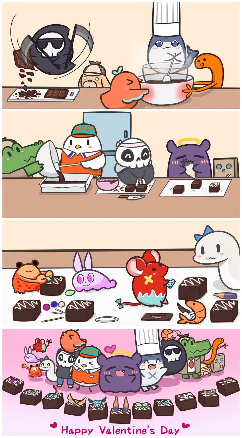 takodachi, bloop, friend, mr. squeaks, bubba, and 10 more (hololive and 1 more) drawn by mpien