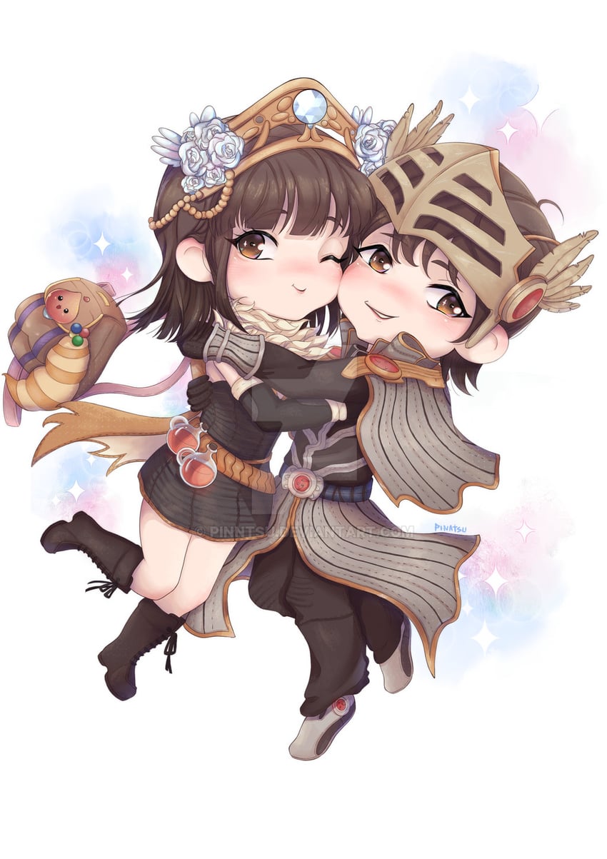 poring, alchemist, and sage (ragnarok online) drawn by pinntsu