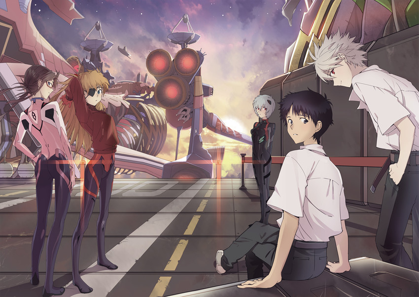 souryuu asuka langley, ayanami rei, ikari shinji, nagisa kaworu, makinami mari illustrious, and 1 more (neon genesis evangelion and 2 more)