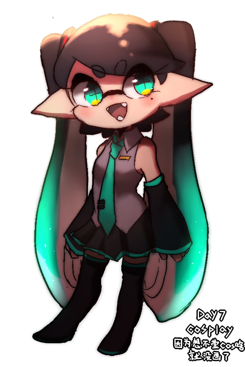hatsune miku and callie (vocaloid and 1 more) drawn by wuju59