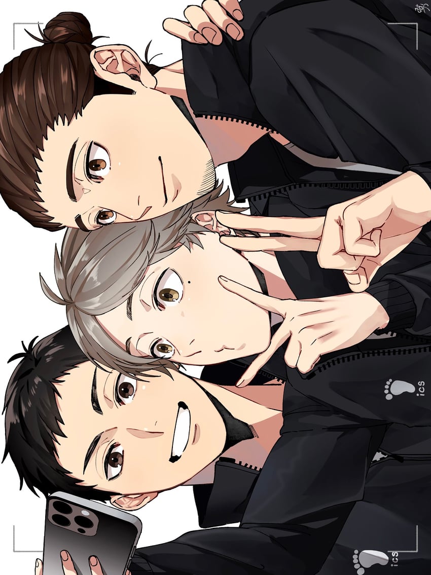 sawamura daichi, sugawara koushi, and azumane asahi (haikyuu!!) drawn by omg_genjitsu