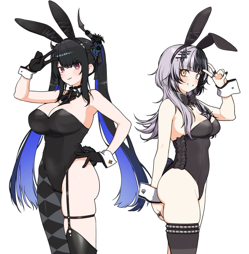 shiori novella, nerissa ravencroft, and yorick (hololive and 1 more) drawn by okunin
