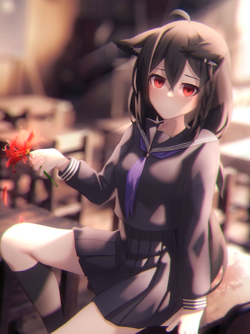 kurokami fubuki (hololive and 1 more) drawn by shirai_yu