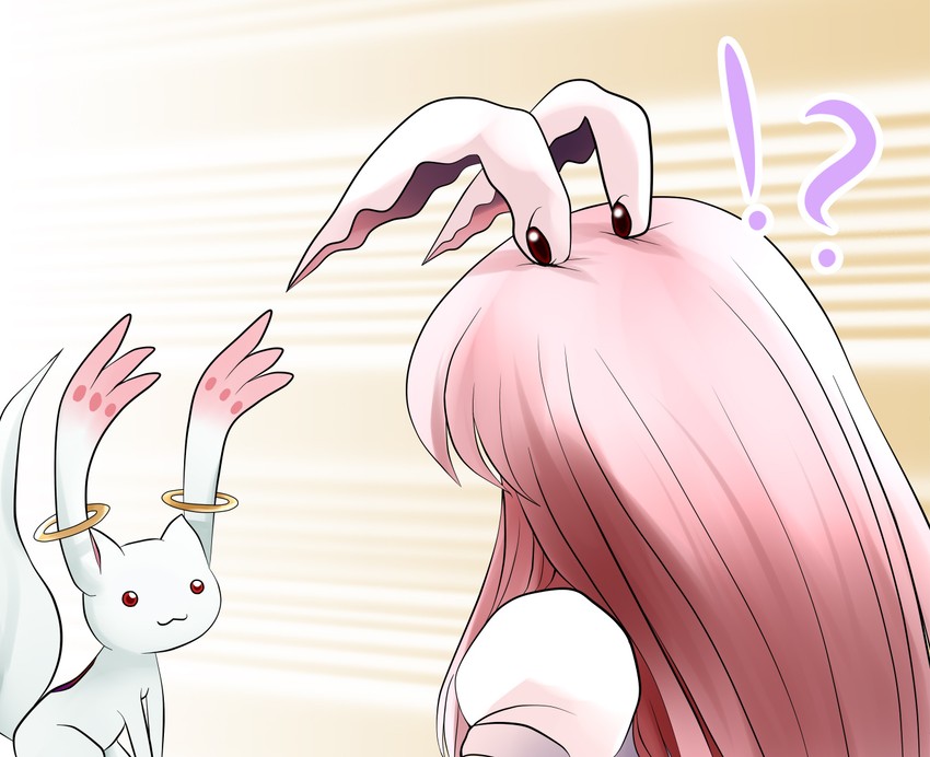 reisen udongein inaba and kyubey (touhou and 1 more) drawn by yume_shokunin