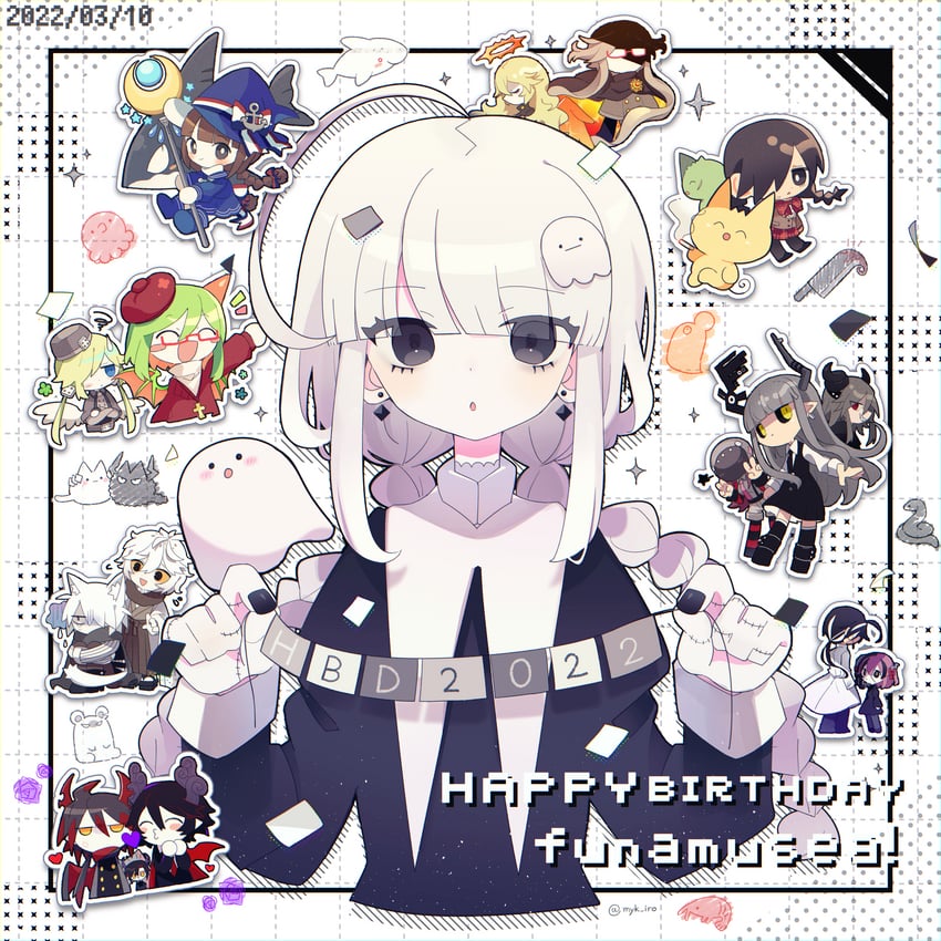 wadanohara, kurai yonaka, kcalb, etihw, ivlis, and 21 more (funamusea and 7 more) drawn by miyuki_(milky_palette)
