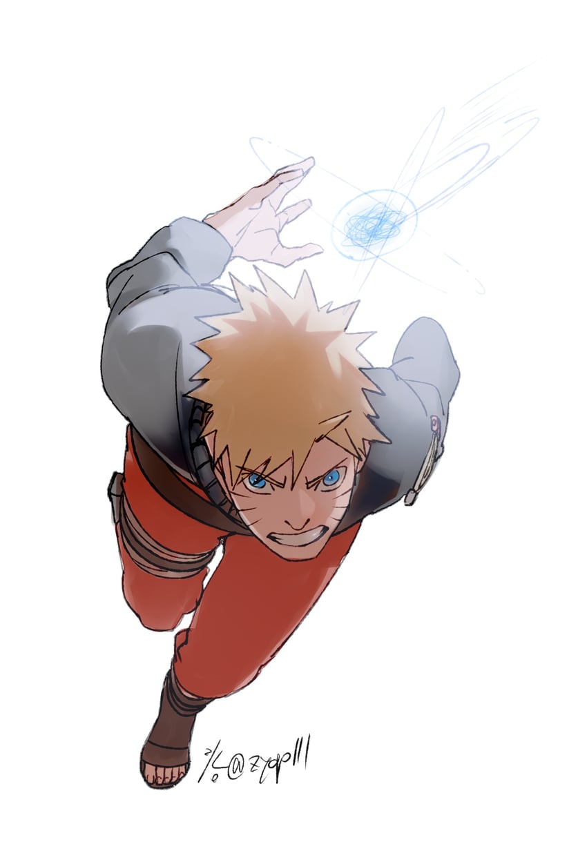 uzumaki naruto (naruto and 1 more) drawn by zifletts