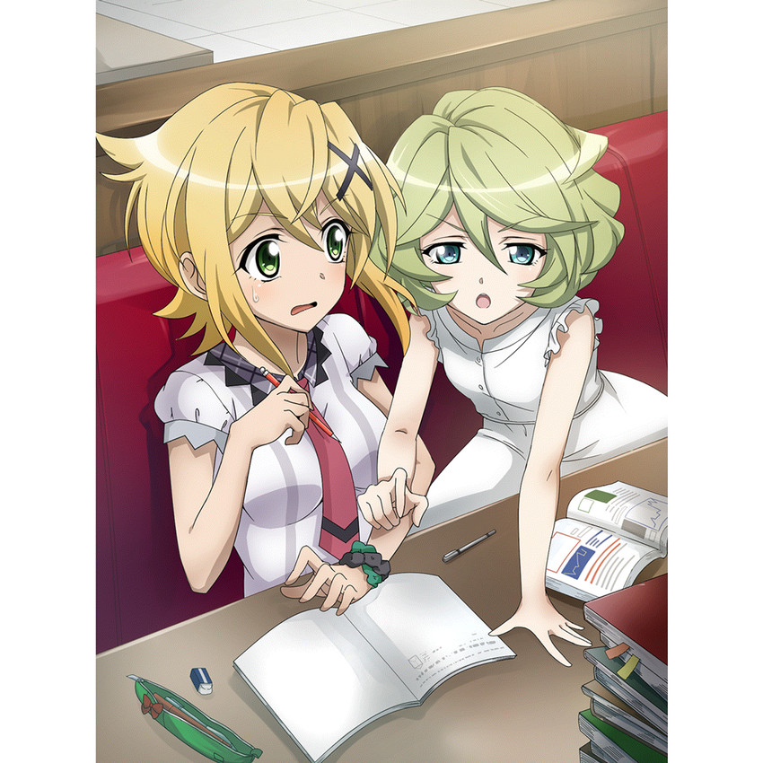 akatsuki kirika and elfnein (senki zesshou symphogear and 1 more)