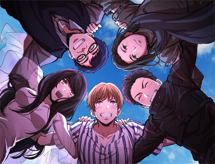 tokiwa sougo, woz, tsukuyomi, myoukouin geiz, and tokiwa junichirou (kamen rider and 1 more) drawn by mido_(byebyebye03)