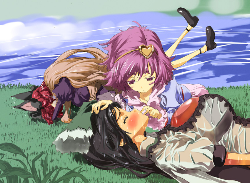 yakumo yukari, komeiji satori, kaenbyou rin, and reiuji utsuho (touhou) drawn by yohane