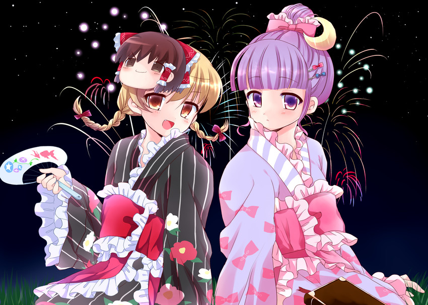hakurei reimu, kirisame marisa, and patchouli knowledge (touhou) drawn by vanilla_(miotanntann)