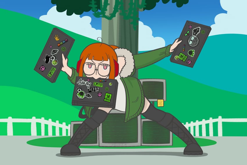 sakura futaba (pokemon and 3 more) drawn by heisenbird