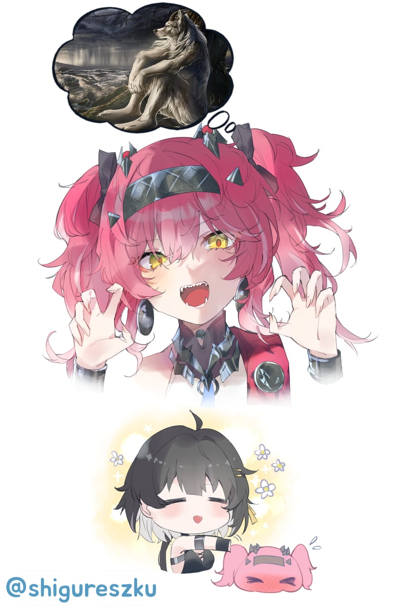 rover, female rover, and lupa (wuthering waves) drawn by shigureszku
