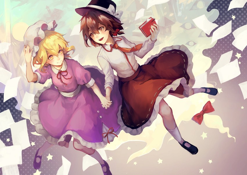 usami renko and maribel hearn (touhou) drawn by gensou_aporo