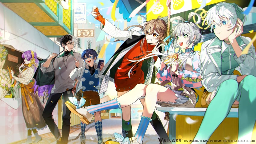 luo tianyi, yuezheng ling, yanhe, zhiyu moke, mo qingxian, and 1 more (vocaloid and 1 more)