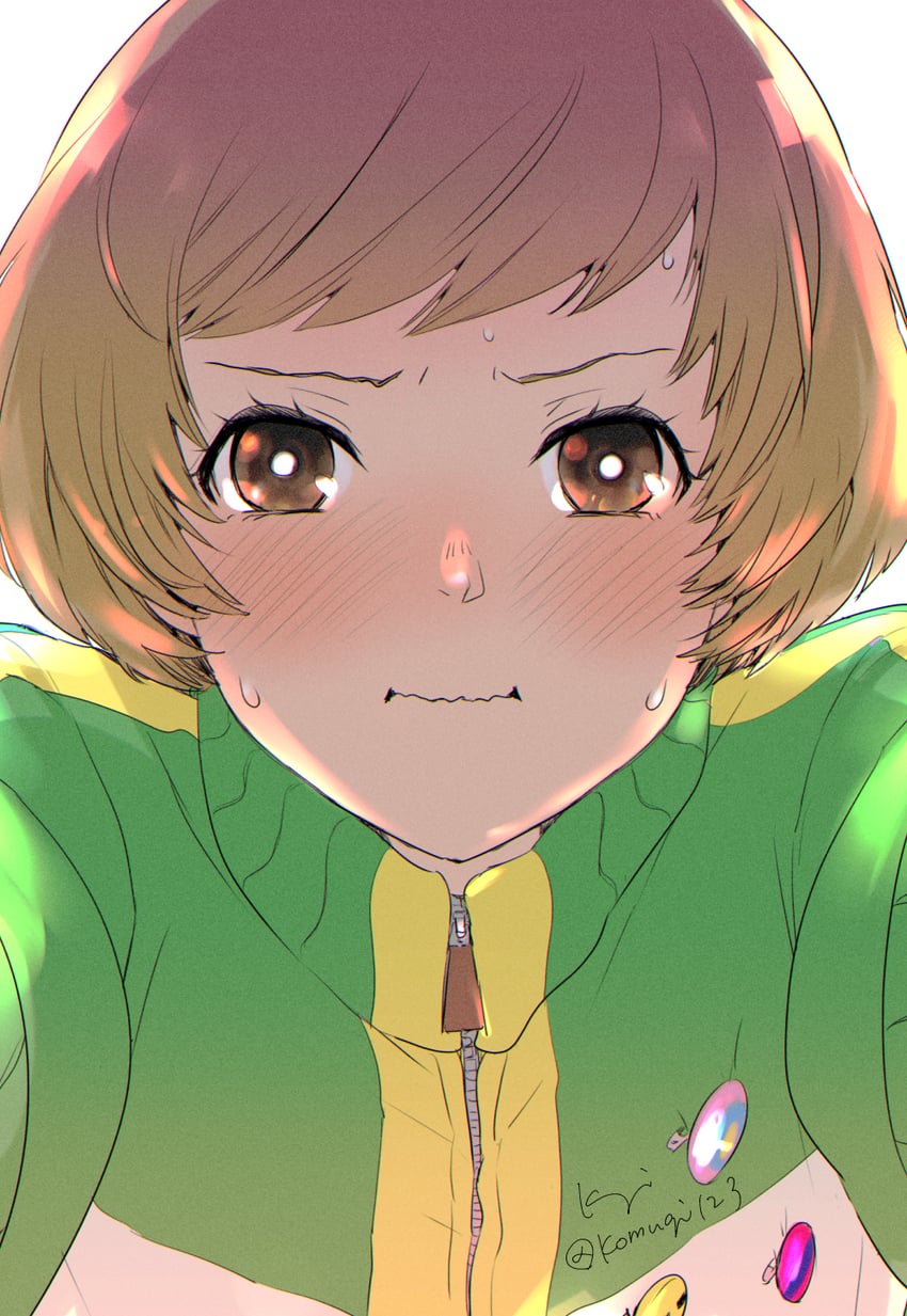 satonaka chie (persona and 1 more) drawn by komugi_(mugiwaraclub)