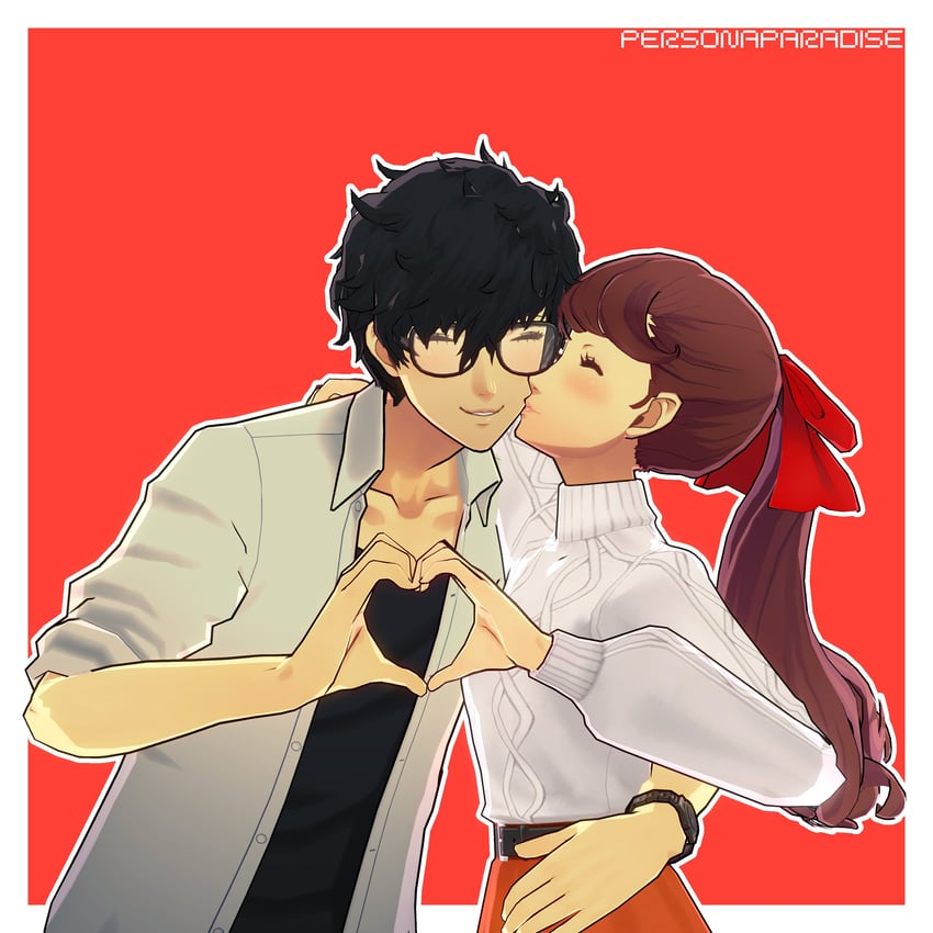 amamiya ren, yoshizawa kasumi, and yoshizawa sumire (persona and 1 more) drawn by personaparadise