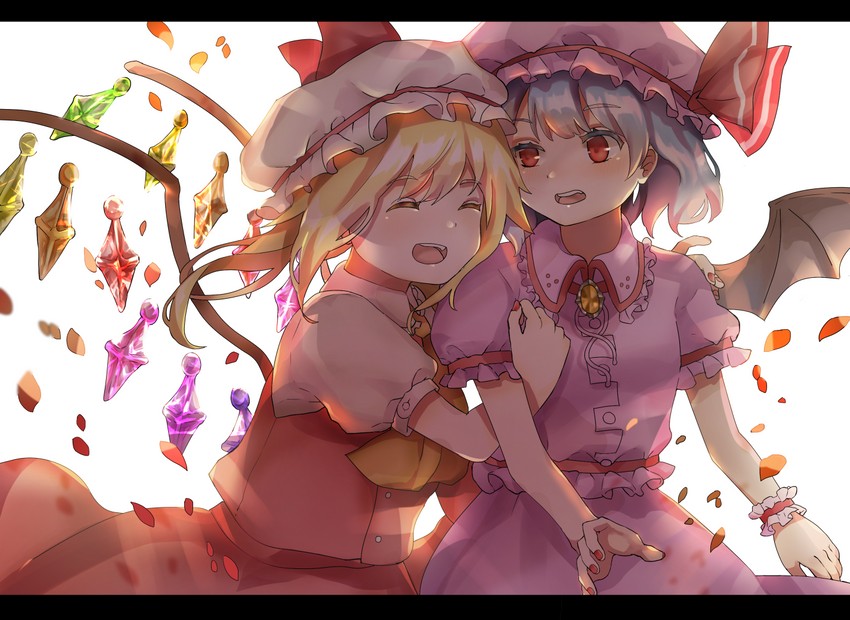 remilia scarlet and flandre scarlet (touhou) drawn by piyo_(sqn2idm751)