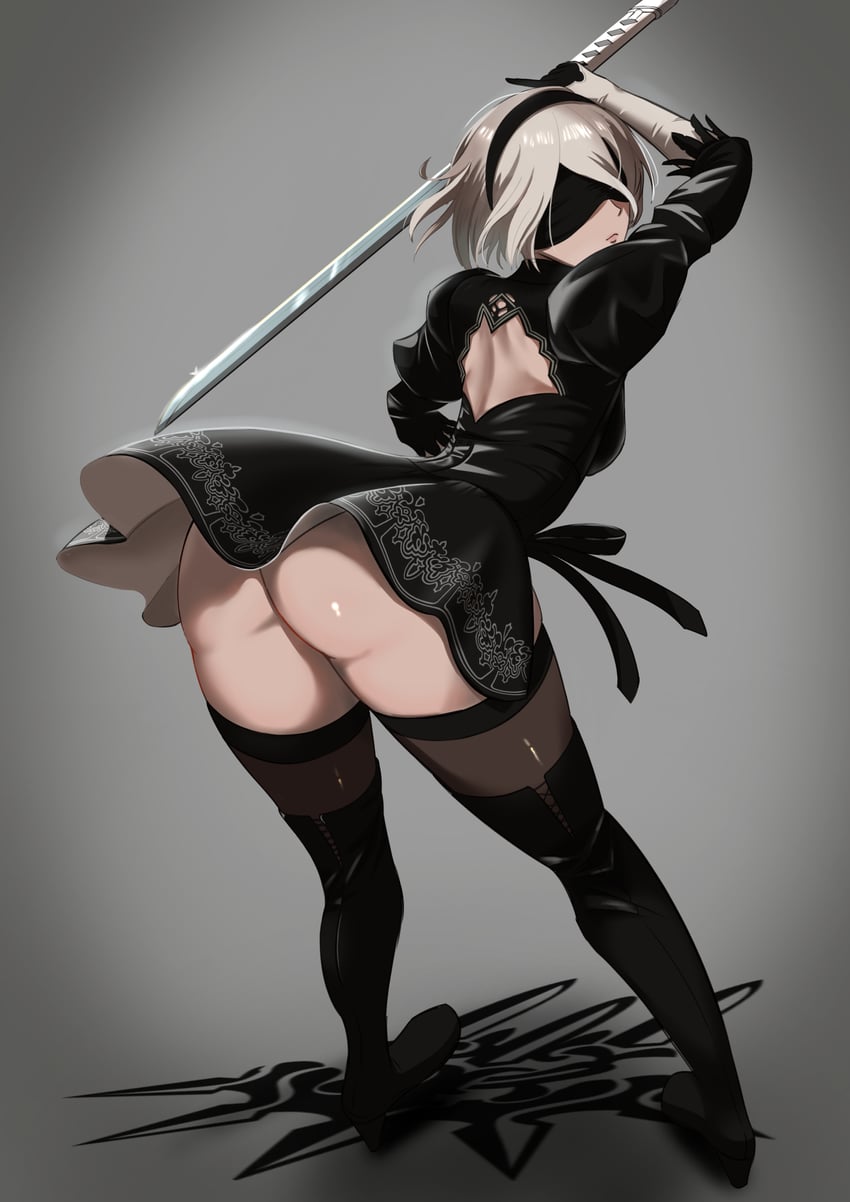 2b (nier and 1 more) drawn by toyo_syumi