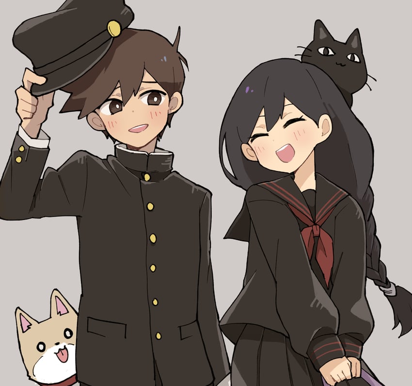 mari, hero, mewo, and hector (omori) drawn by doroidsan