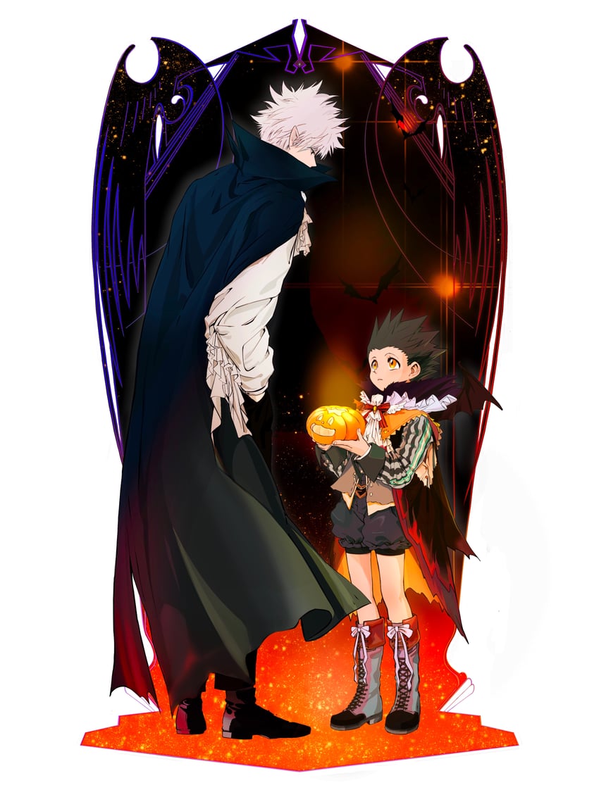 killua zoldyck and gon freecss (hunter x hunter) drawn by k.g_(matsumoto_zo)