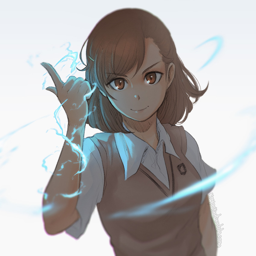 misaka mikoto (toaru majutsu no index and 1 more) drawn by koyorin