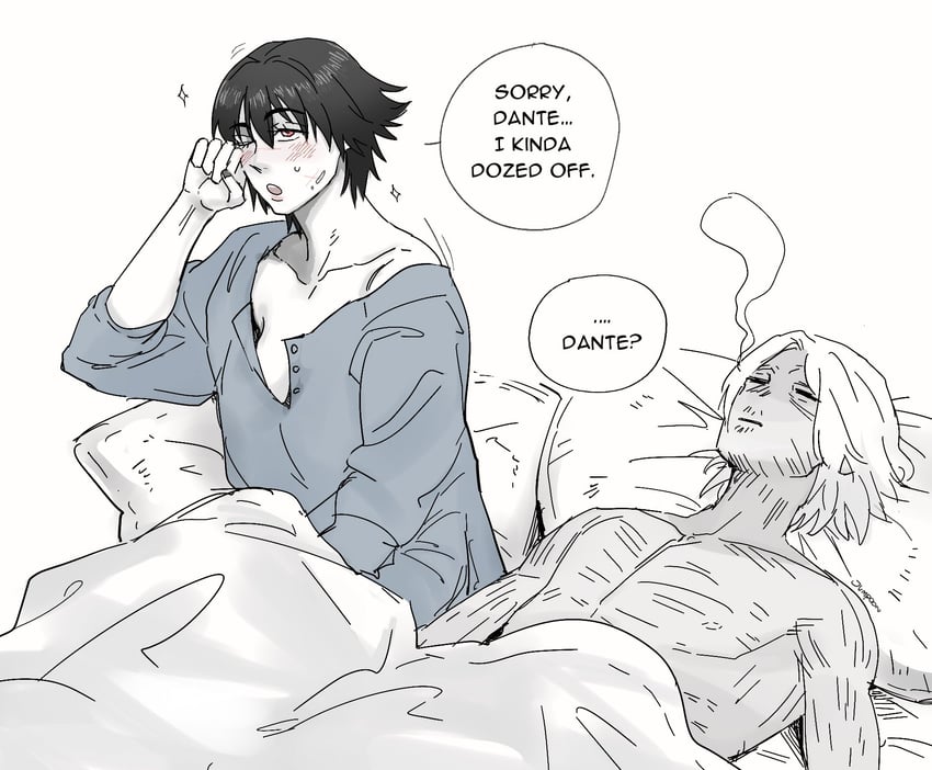 dante and lady (devil may cry and 1 more) drawn by jumpoon