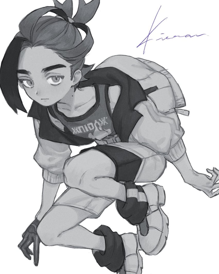 kieran (pokemon and 1 more) drawn by sasano_(fuyutomori)
