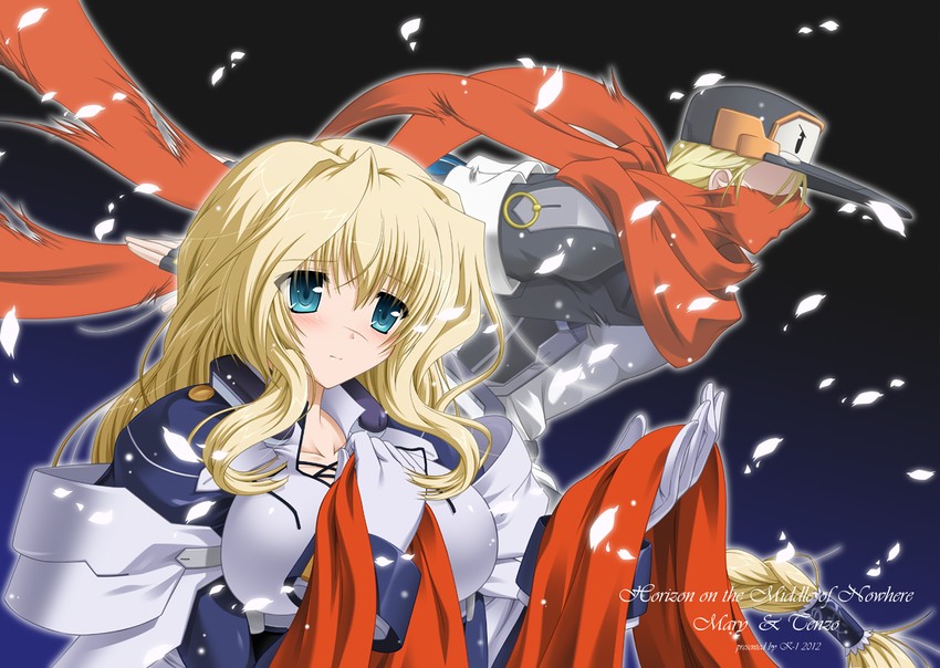 mary stuart and tenzou crossunite (kyoukaisenjou no horizon) drawn by fana