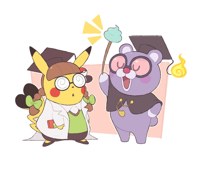 pikachu, cosplay pikachu, pikachu phd, and unchikuma (pokemon and 1 more) drawn by krystal_fleming