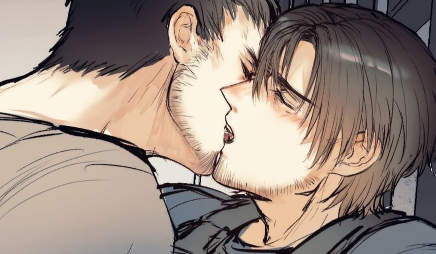 leon s. kennedy and chris redfield (resident evil and 1 more) drawn by 05_(link83601636)
