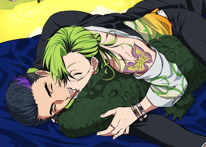 outa tahide and jin marito (bucchigiri?!) drawn by lbar_f