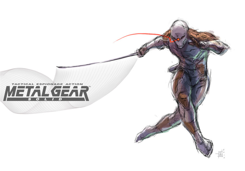 gray fox and cyborg ninja (metal gear and 1 more) drawn by mar-c!