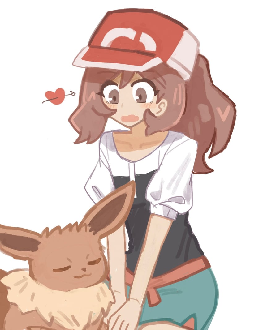 eevee and elaine (pokemon and 1 more) drawn by han0579