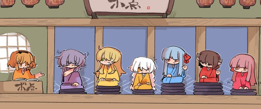 yuzuki yukari, adachi rei, kizuna akari, touhoku kiritan, kotonoha akane, and 2 more (vocaloid and 4 more) drawn by denki_enzanki