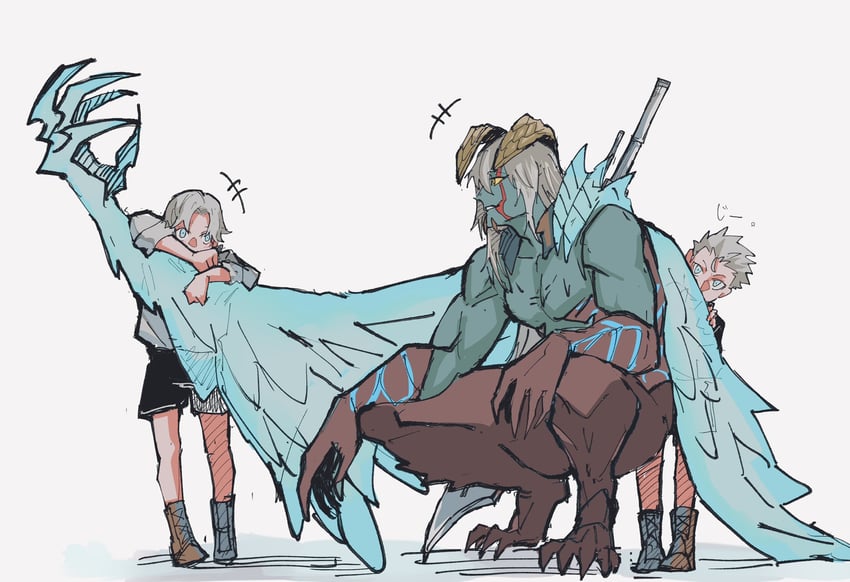dante, vergil, and nero (devil may cry and 1 more) drawn by moyashi_san4