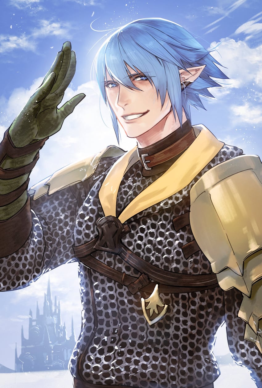 haurchefant greystone (final fantasy and 1 more) drawn by kin_mokusei