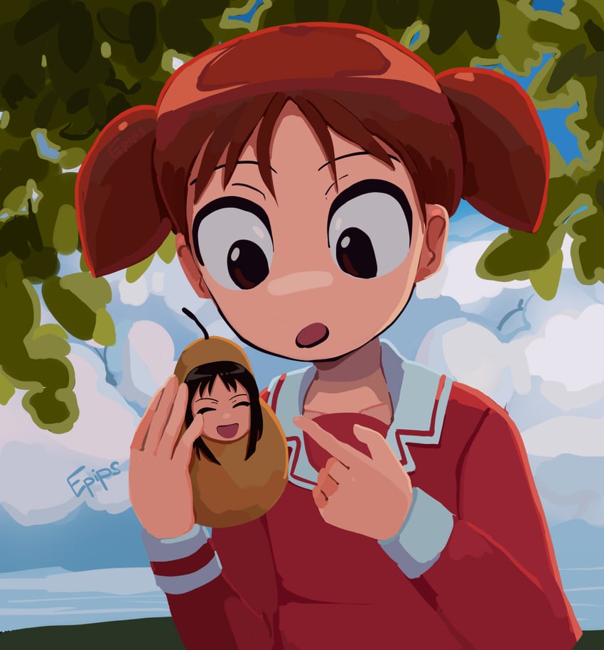 kasuga ayumu and mihama chiyo (azumanga daioh) drawn by epips