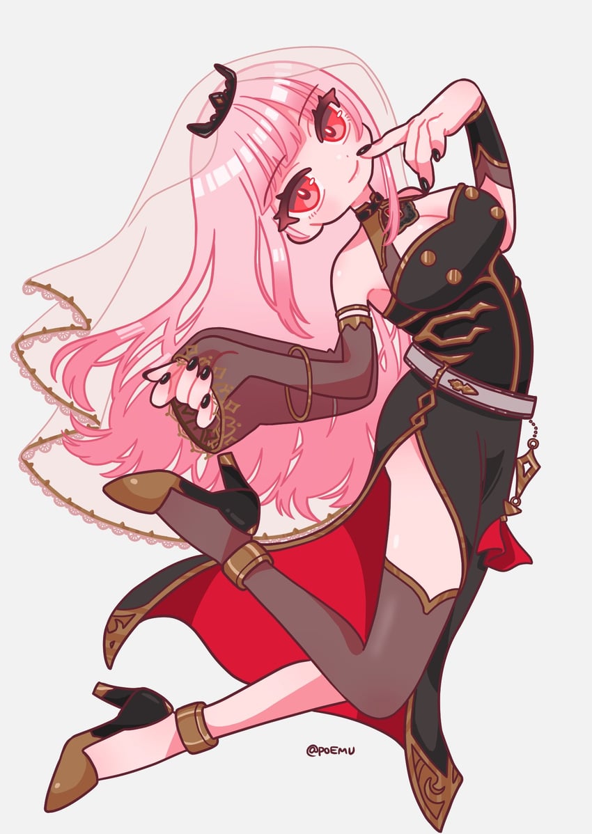 mori calliope (hololive and 1 more) drawn by s_poco_po05