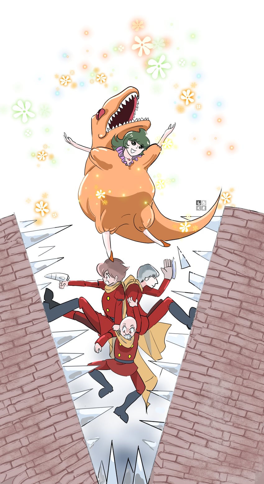 shimamura joe, albert heinrich, great britain, and madame (cyborg 009) drawn by 0010nya