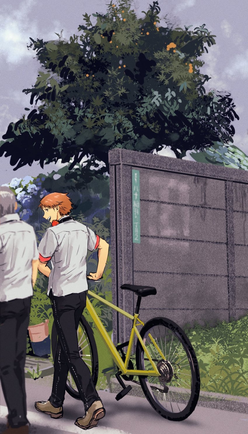 narukami yu and hanamura yousuke (persona and 1 more) drawn by morrisuit