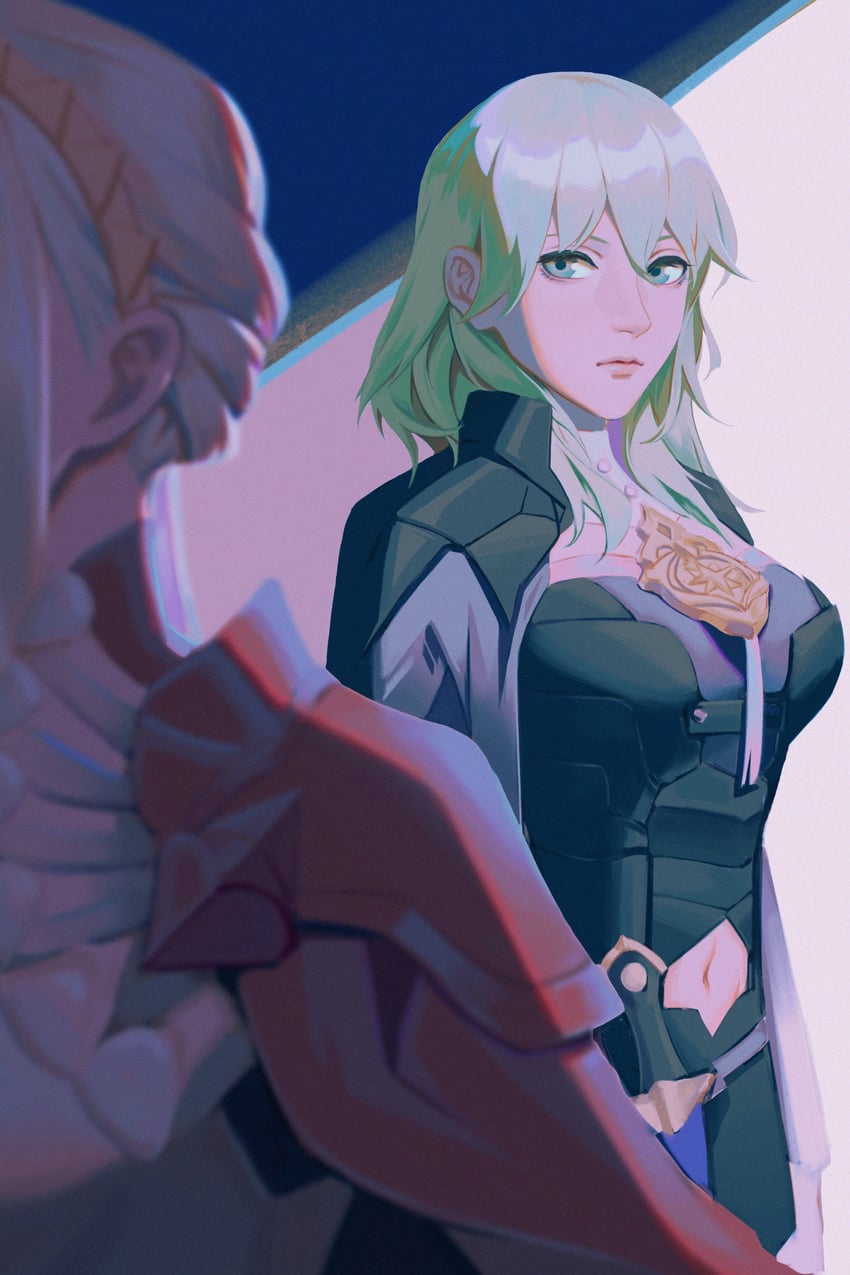 edelgard von hresvelg and female byleth (fire emblem and 2 more) drawn by shenye_yuu