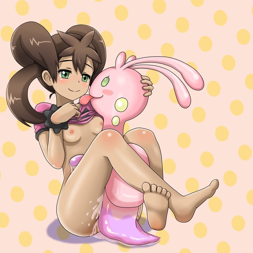 shauna and sliggoo (pokemon and 1 more) drawn by fataris