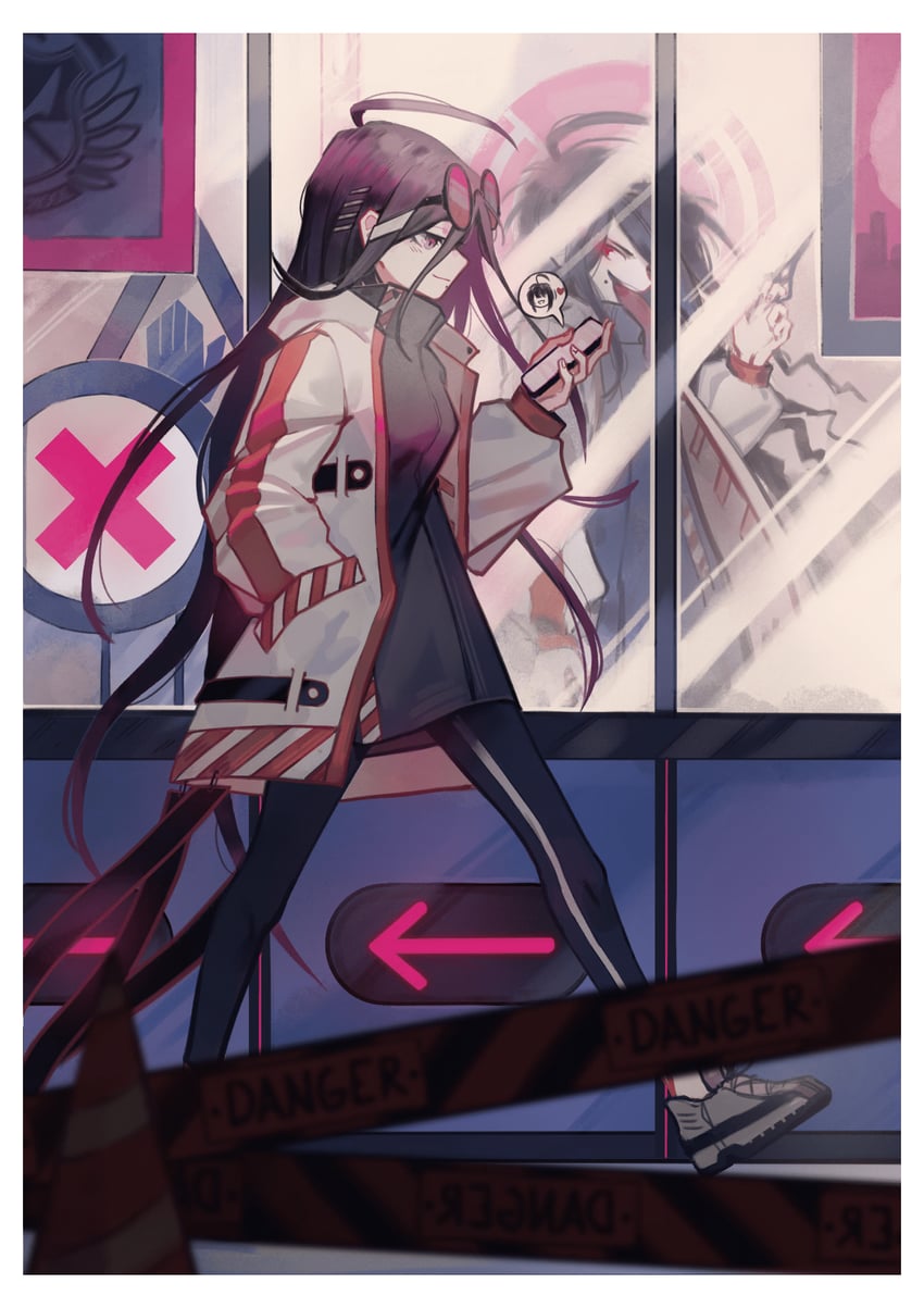 fukawa toko, naegi komaru, and genocider shou (danganronpa and 1 more) drawn by remonoart